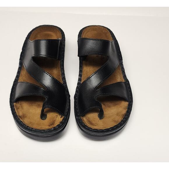 NOAT Monterey Leather Upper Platform Slide Block Heel Strappy Sandal Shoes 8/39 - Picture 6 of 10